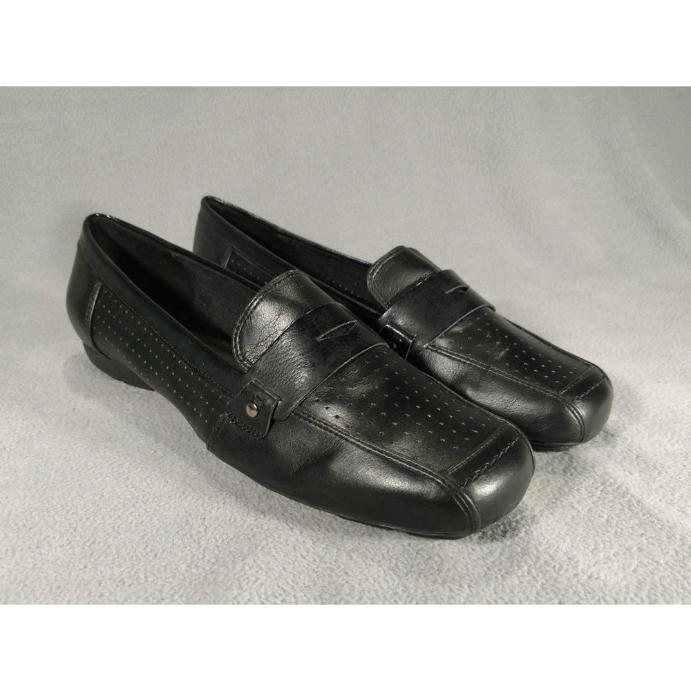 Ditto by Van Eli Womens Size 8.5 M Black Suede Leather Loafers Sneakers ANB